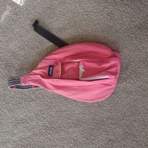 Kavu Pink White Travel Purse Sling Rope Shoulder Bag Hiking Athletic